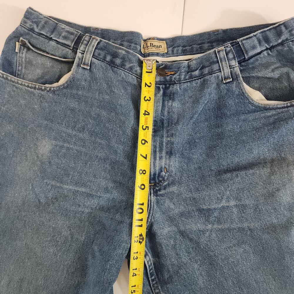 LL Bean Men's Jeans‎ 40x34 Comfort Waist Medium Wash Blue Denim Straight Leg - Picture 5 of 9